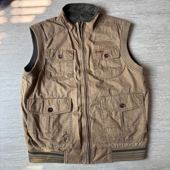 Jeep Falow Other - Vintage Jeep Falow Vest Reversible Mens XL Brown Outdoor Rugged Adventure